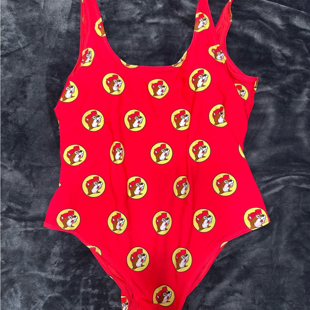 Women's Red Buc-ee’s One Piece Swimsuit